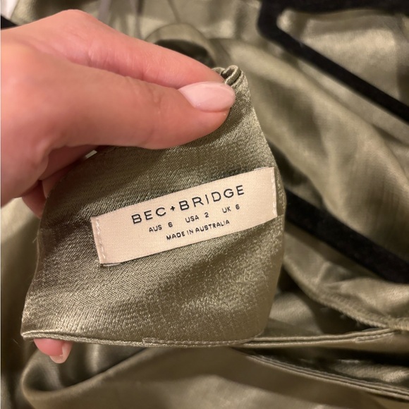 Bec + bridge moon dance strapless dress in sage - Picture 10 of 10